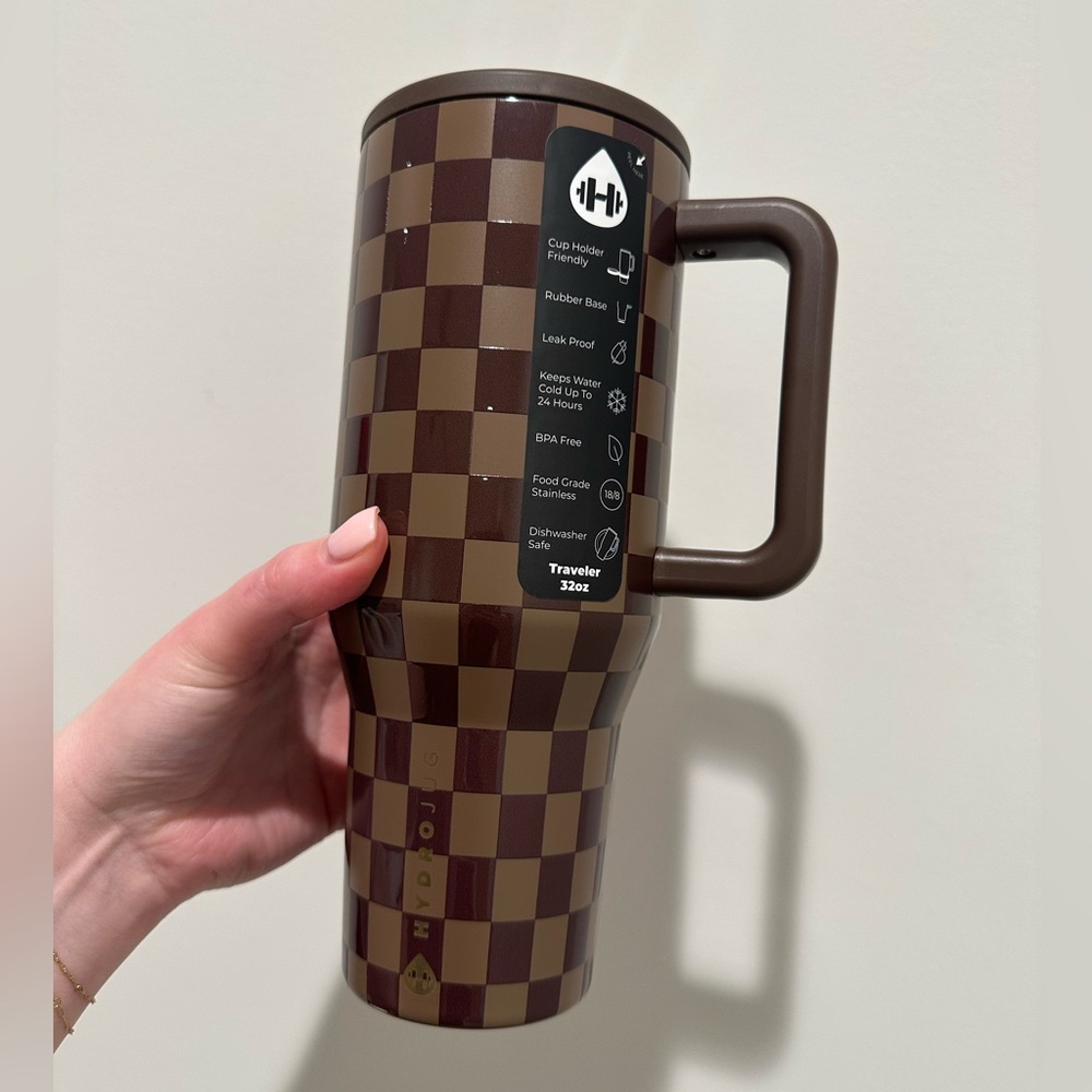 Autumn Checkers HydroJug, 32 oz